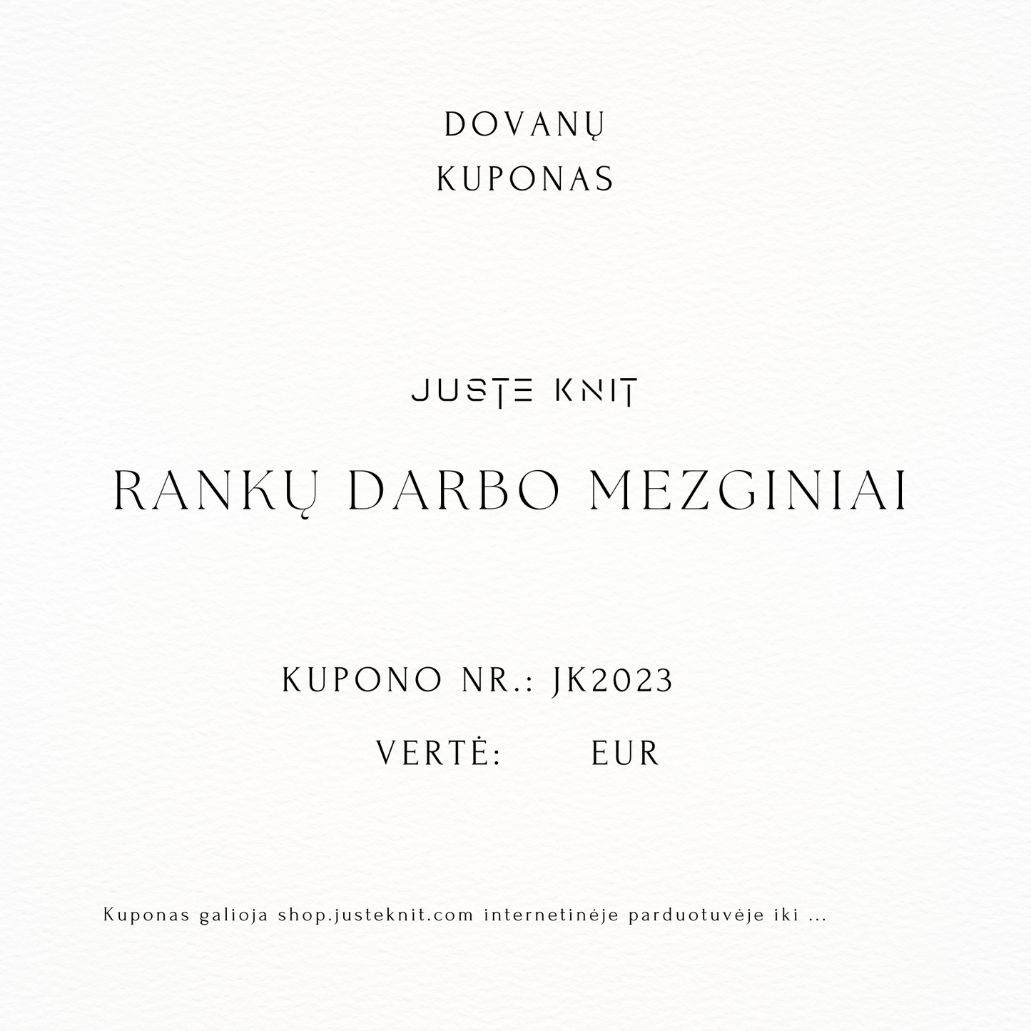 DOVANŲ KUPONAS